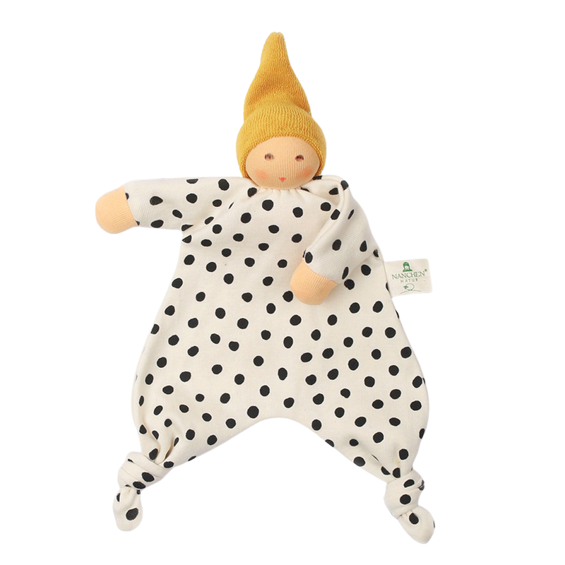 Nänchen Natur knuffeldoekje stippen – Goldgelb