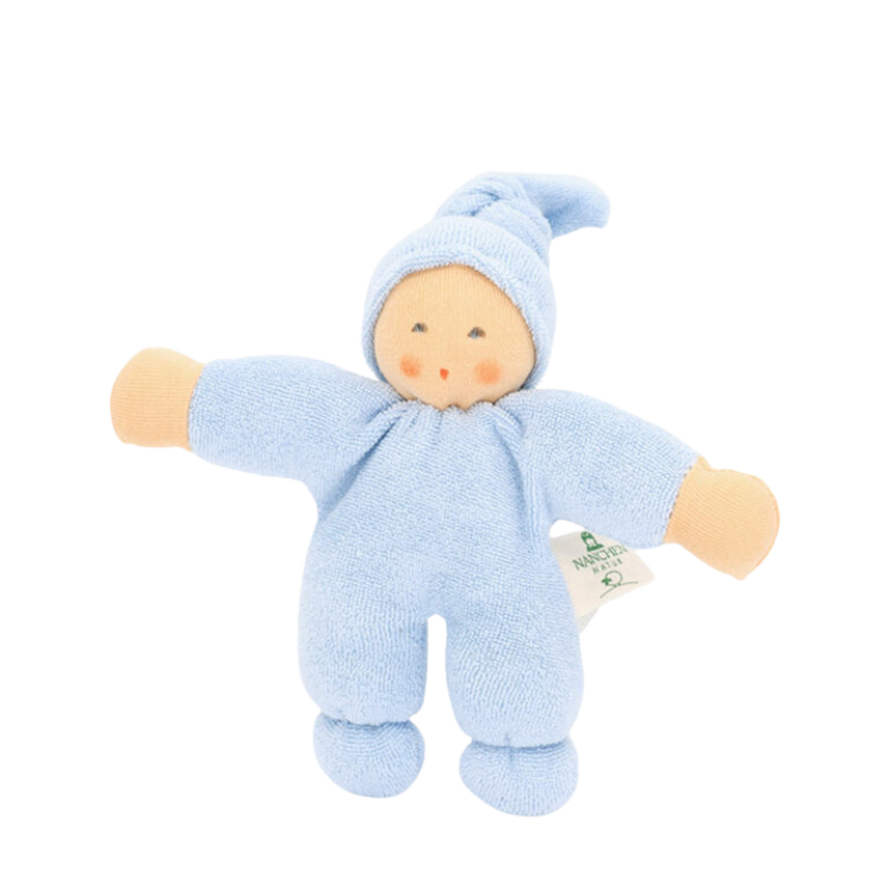 Nänchen Natur knuffelpopje Pimpel - Hellblau