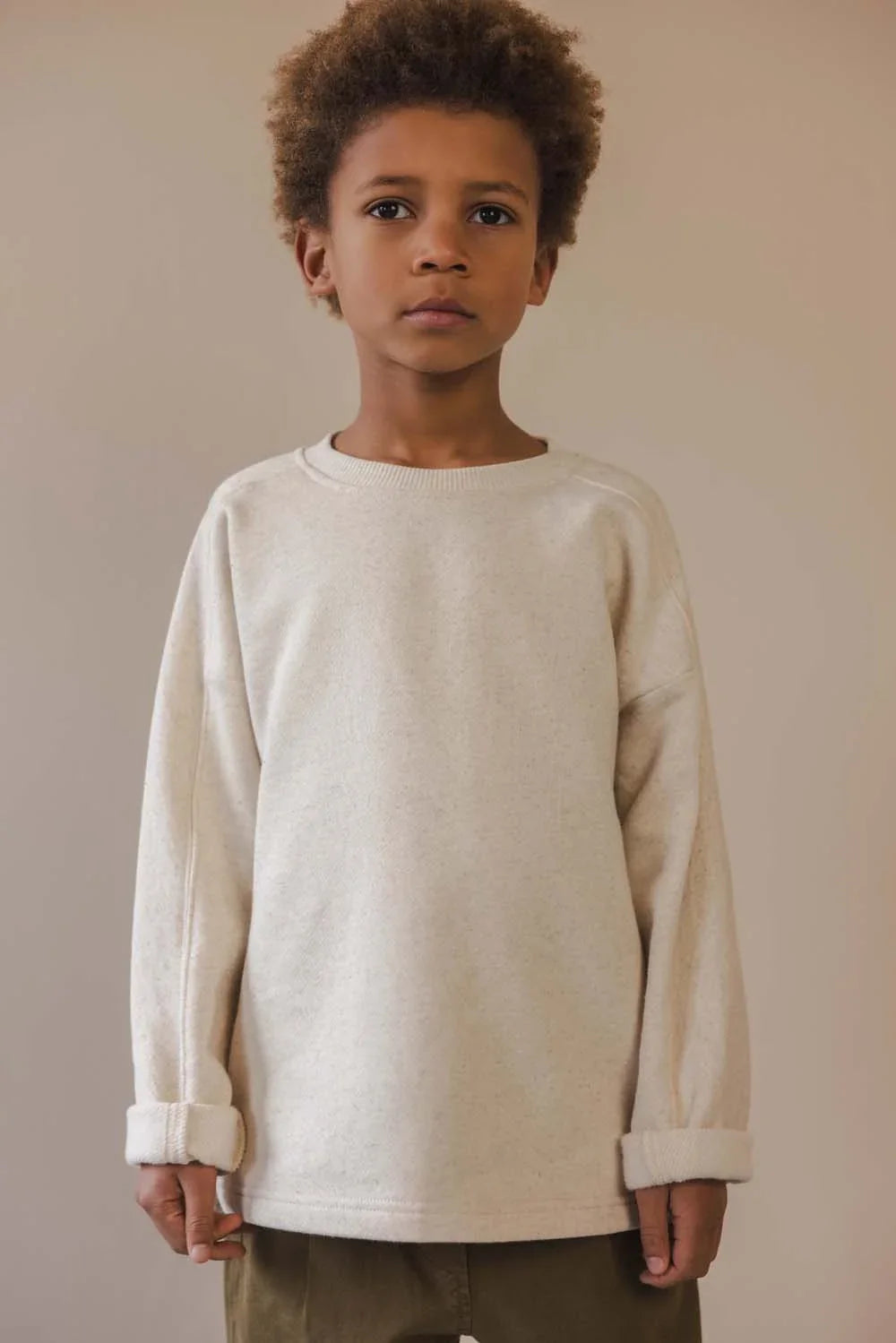 Phil & Phae loose sweater linnenmix - Naturel