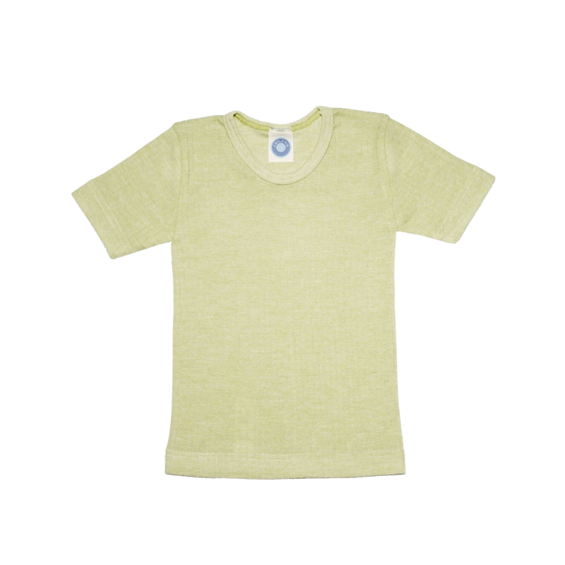 Cosilana wol/zijde/katoen t-shirt  – Groen