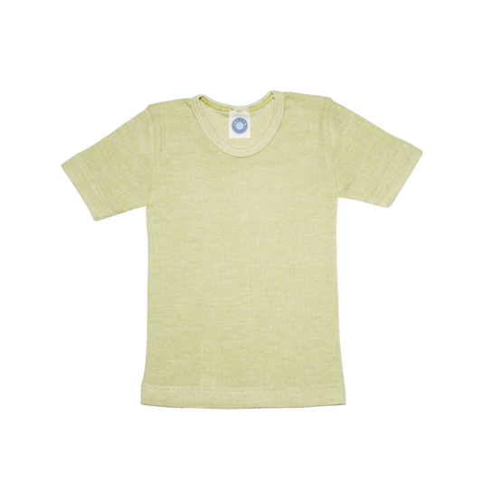 Cosilana wol/zijde/katoen t-shirt  – Groen