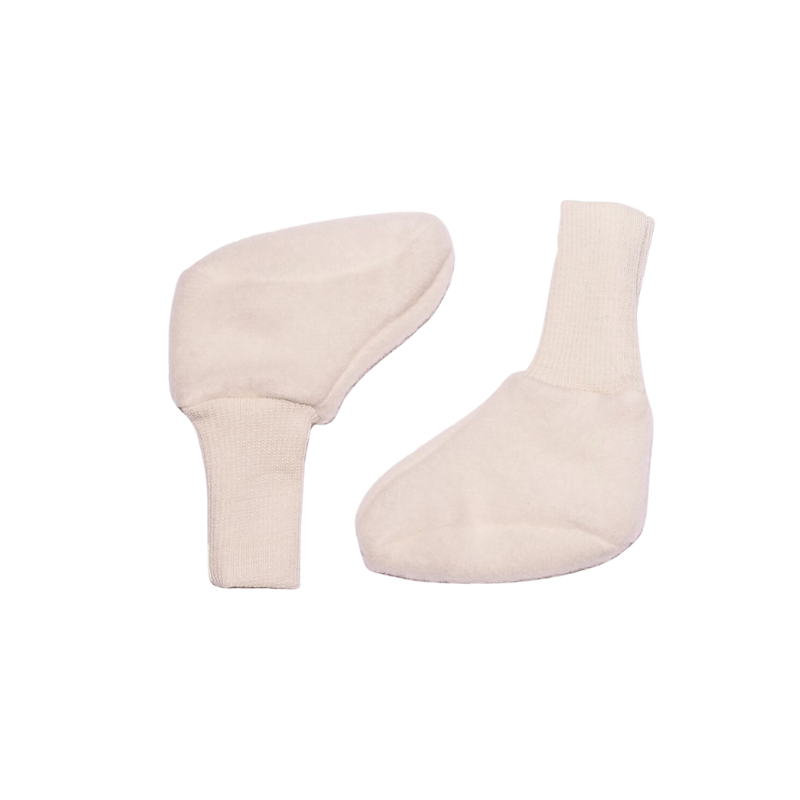 Cosilana wolfleece prematuur slofjes – Naturel