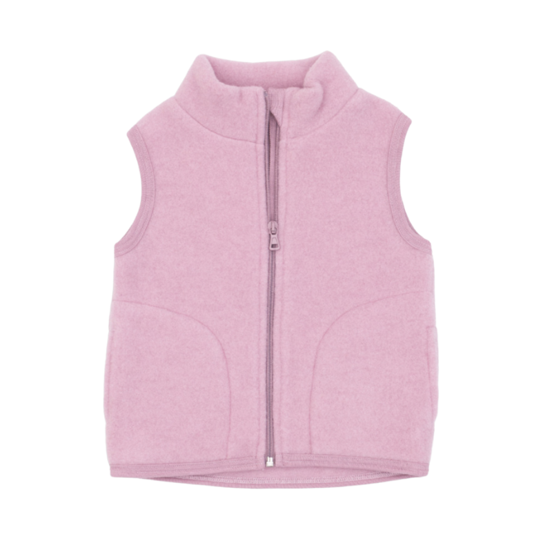 Engel Natur wolfleece kids bodywarmer - Rosewood melange