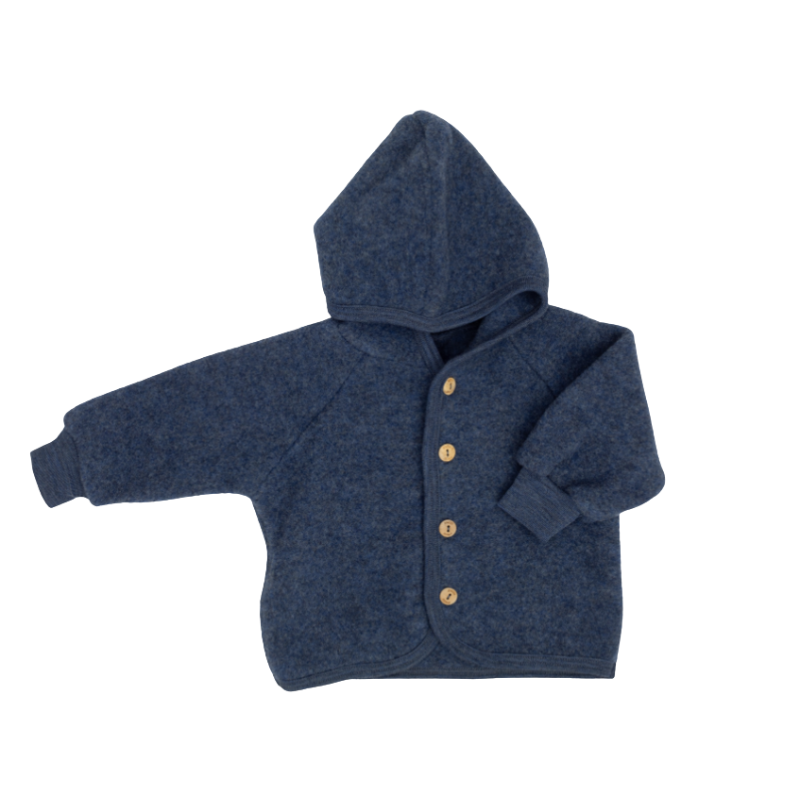 Engel Natur wolfleece jasje - Blue melange