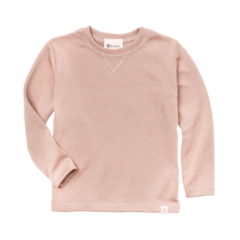 Engel Natur wol/zijde sweater kind - Dusty Rose