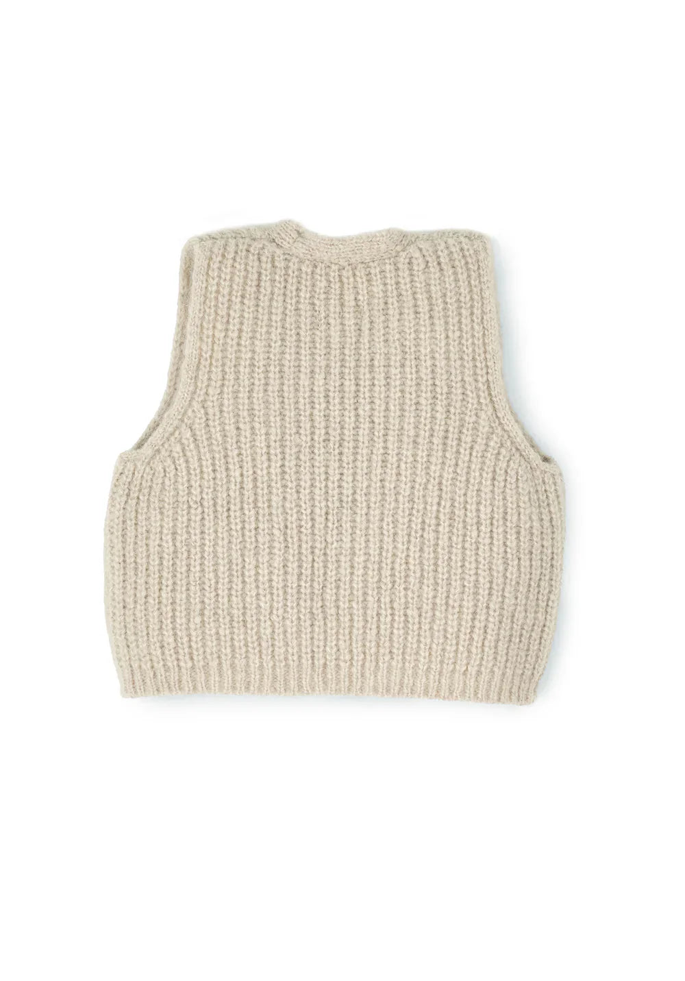 HALFEN alpaca kinder gilet met strikje - Beige