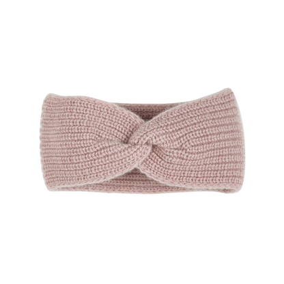 HALFEN kasjmier kinder hoofdband met knoop - Oud roze