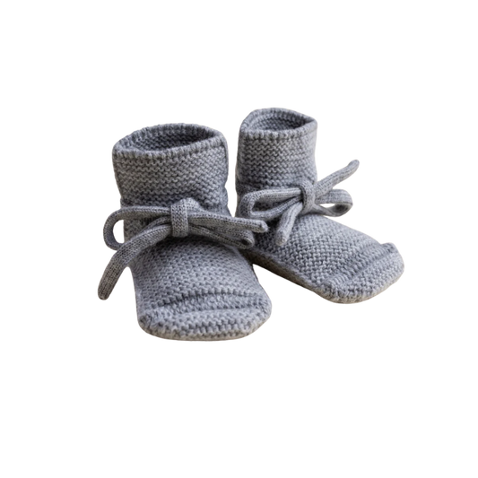 Hvid slofjes - Grey Melange