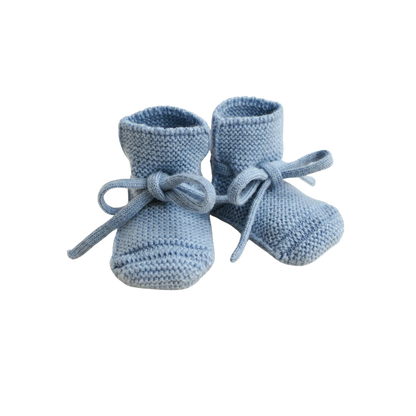 Hvid slofjes - Light blue