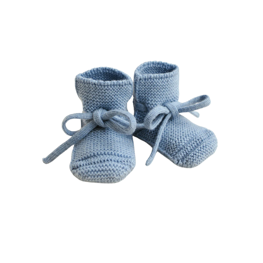 Hvid slofjes - Light blue