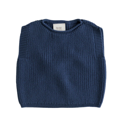 Hvid vest Harvey baby - Blue