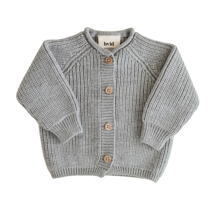 Hvid cardigan Inga AW25/26 - Grey melange