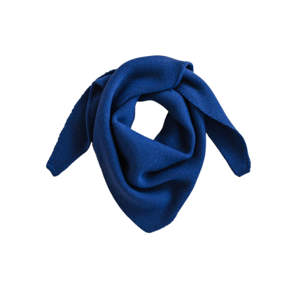 Hvid sjaal Josephina - Cobalt blue