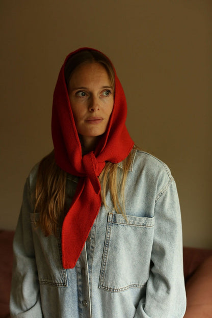 Hvid sjaal Josephina - Red