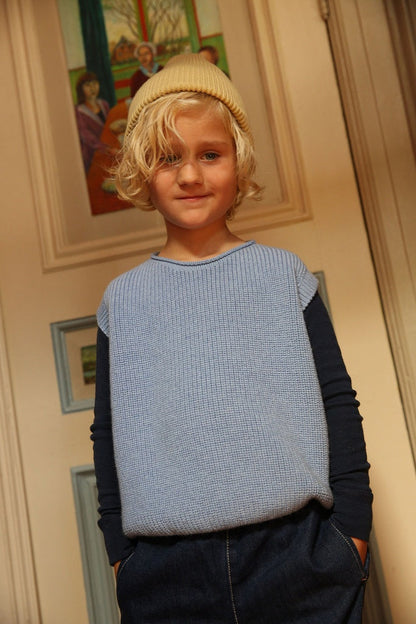 Hvid Harvey kids - Light blue