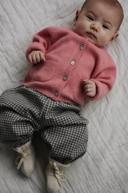 Lalaby katoenen baby broekje Panda – Forest Check