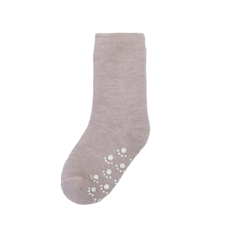 Joha wollen sokken met antislip - Beige melange