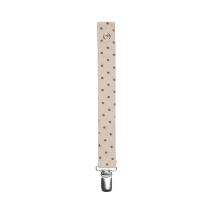 Lalaby katoenen speenkoord – Brown dot