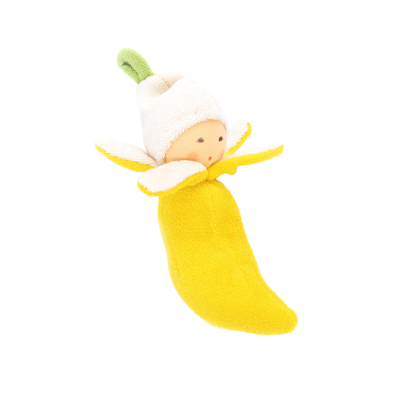 Nänchen Natur grijpspeeltje – Banaan (met rammelaar)