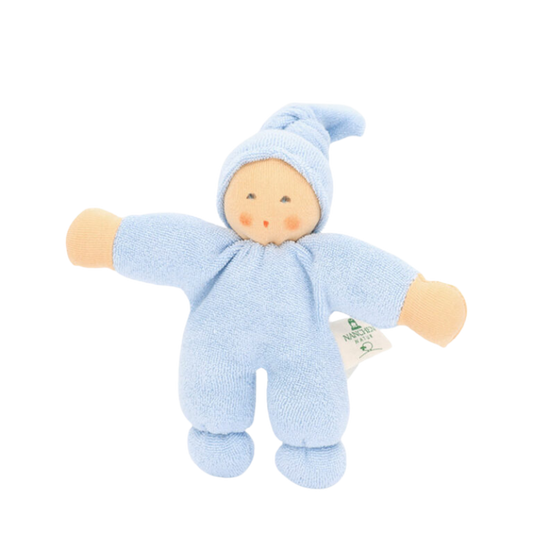 Nänchen Natur knuffelpopje Pimpel - Hellblau