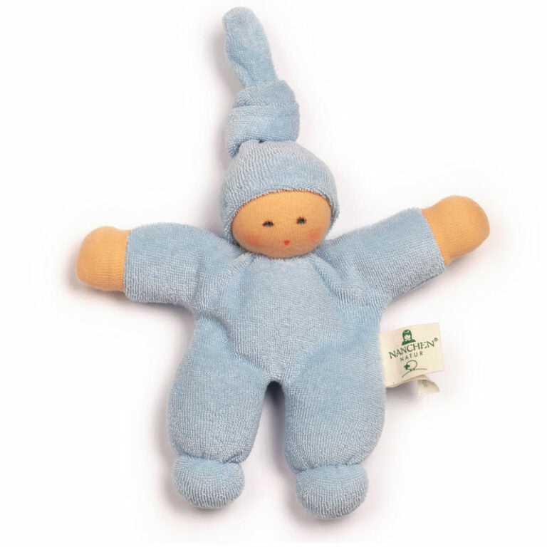 Nänchen Natur knuffelpopje Pimpel - Hellblau