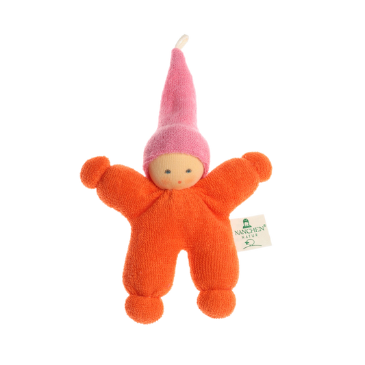 Nänchen Natur knuffelpopje Wichtel - Orange