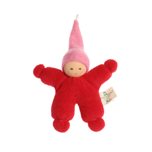 Nänchen Natur knuffelpopje Wichtel - Rot