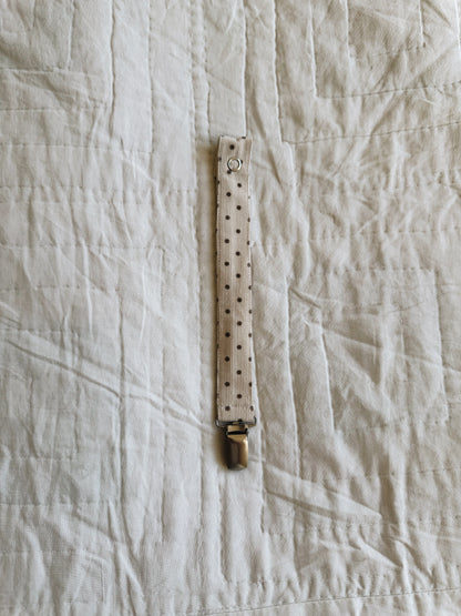 Lalaby katoenen speenkoord – Brown dot