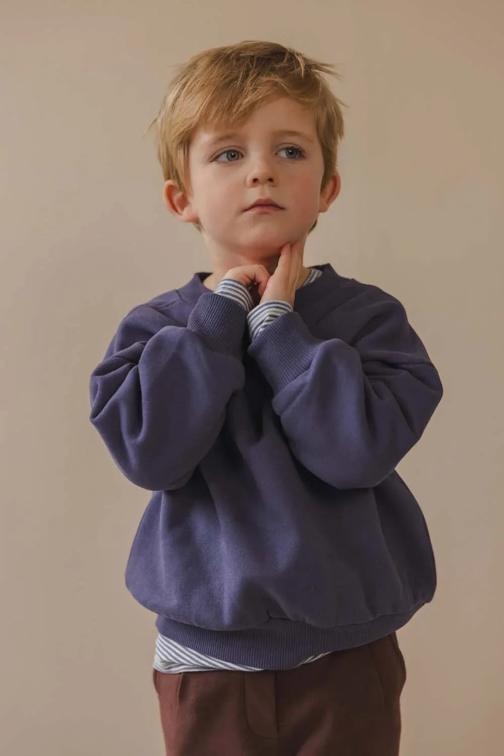 Phil & Phae chunky sweater bio katoen - Dusk Blue