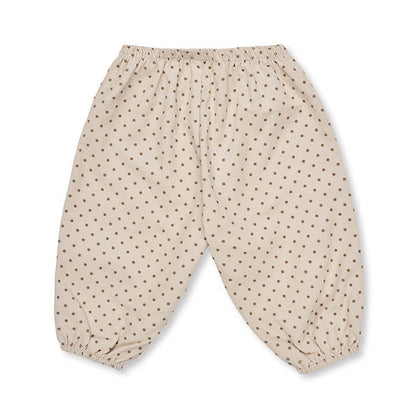 Lalaby katoenen baby broekje Pixie – Brown dot